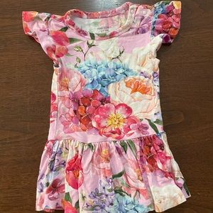 poshpeanut 6-12 month peplum romper floral